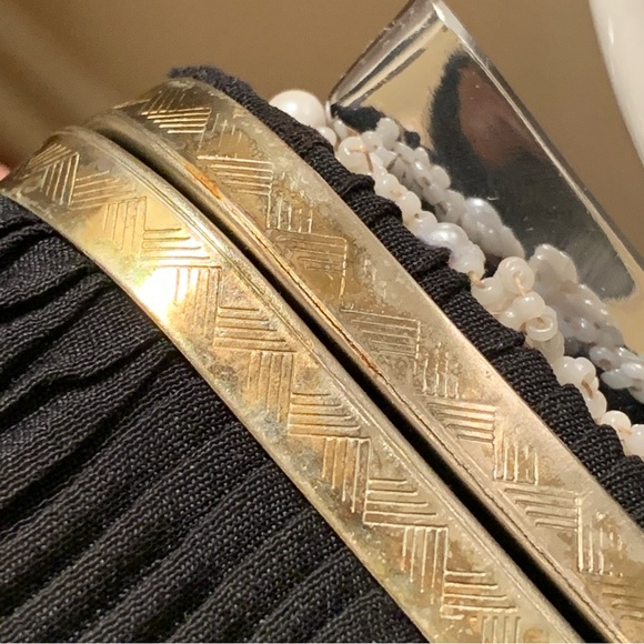 v i n t a g e :: Unique Ruched Covered Basket Box Evening Bag Purse - Picture 15 of 15